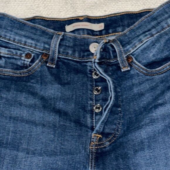 Levi’s dark wash wedgie fit high waisted jeans | Sz 26 - Picture 3 of 5